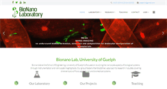 Desktop Screenshot of bionanolab.ca