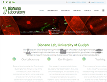 Tablet Screenshot of bionanolab.ca